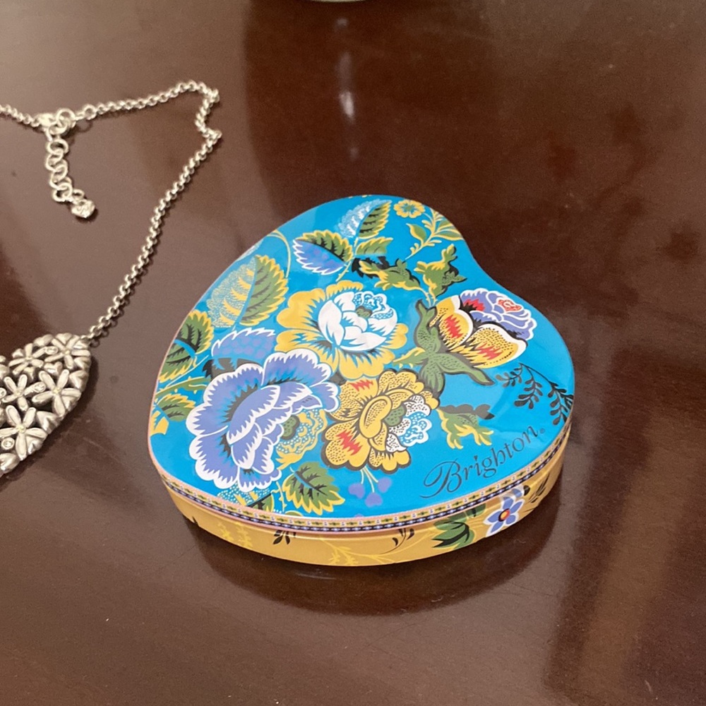 Brighton Silver Floral Heart Necklace - Picture 5 of 5